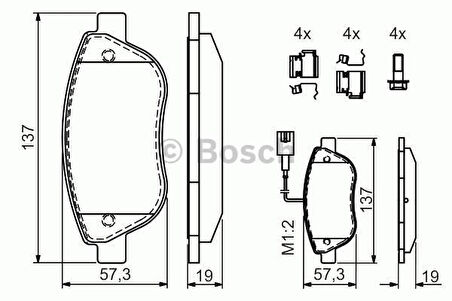 Fiat Stilo Ön Fren Balata (2002-2006) 1.9 JTD 77365379