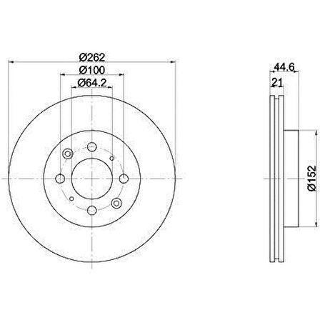 Honda Jazz Ön Fren Disk (2008-2017) 1.4, 1.3 45251SK7A10