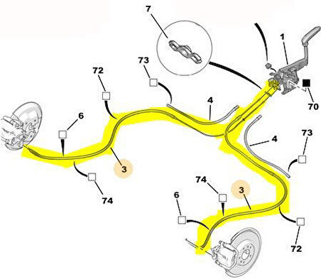 Peugeot Rcz Arka El Fren Teli (2010-2016) 1.6 L THP 474668