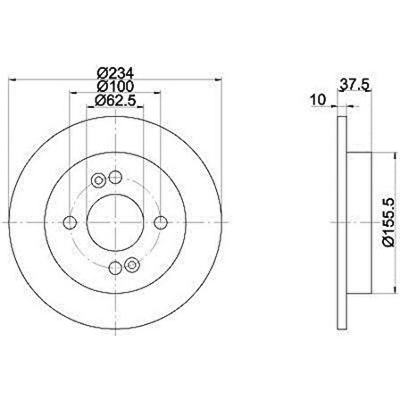 Hyundai İ10 Arka Fren Diski (2008-2011) 1.1 5841107500