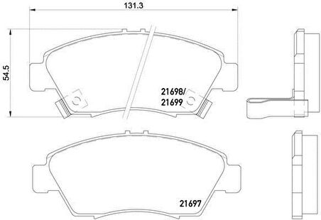 Honda Jazz Ön Fren Balata (2002-2008) 1.4 45022S04G00