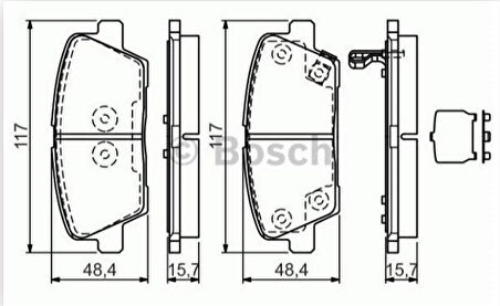 Hyundai Santa Fe Arka Fren Balatasi (2006-2015) 2.0 CRDI, 2.2 CRDI 583022PA70