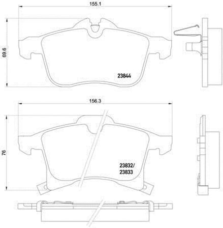 Opel Zafira Ön Fren Balatası (1999-2011) 1605009 0986424457 1.6, 1.8, 2.0 DTI, 1.9 CDTI