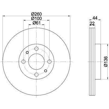 Nissan Micra Ön Fren Diski (2002-2008) 7701207795 BG3762 1.5, 1.2