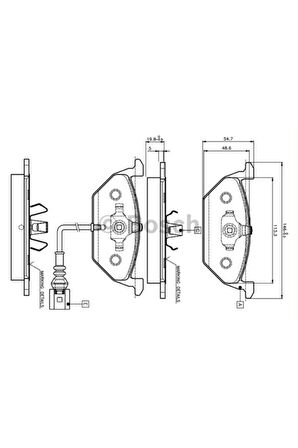 Ön Balata Fişli Küçük Golf4-golf5-jetta-bora-polo-a3-leon 97=> 0986495213
