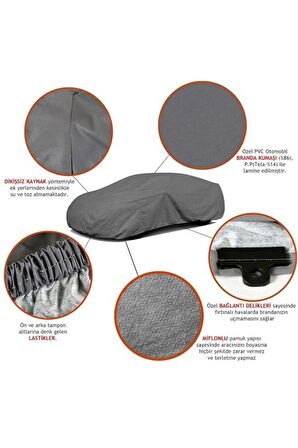 Toyota Corolla 2007-2012 Uyumlu Araç Brandası Dış Örtü Çadır