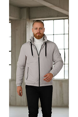 GİZLİ KAPŞONLU ERKEK KALIN MONT