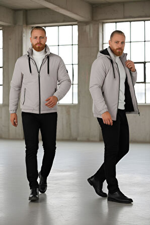 GİZLİ KAPŞONLU ERKEK KALIN MONT