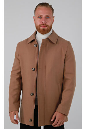 KLASİK YAKA KAŞE ERKEK KABAN