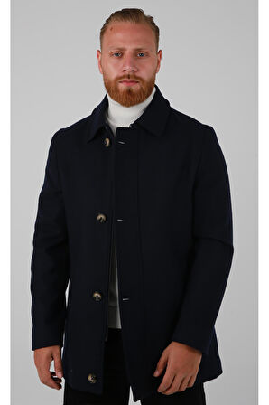 KLASİK YAKA KAŞE ERKEK KABAN