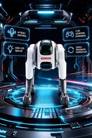 Akıllı AI Robot Köpek Kumandalı Sesli Komut Evcil Hayvan Akrobatik Programlanabilir Eğitici Oyuncak