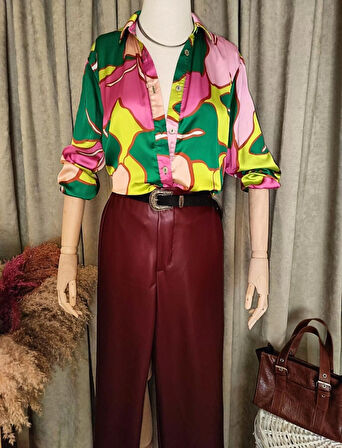 RENKLİ SATEN GÖMLEK