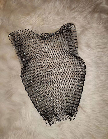 TAŞLI CROP BLUZ