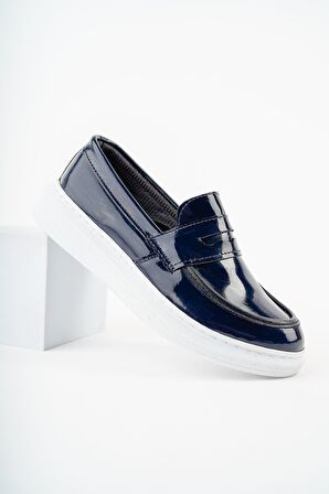 Lacivert Rugan Erkek Çocuk Ayakkabı