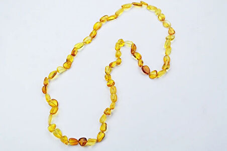 Doğanın Armağanı Doğal Kesim Damla Kehribar Yetişkin Kolye