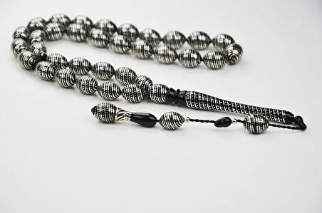 Nokta-i Süveyda Gümüş İşleme Badem Kesim Oltu Taşı Tespih