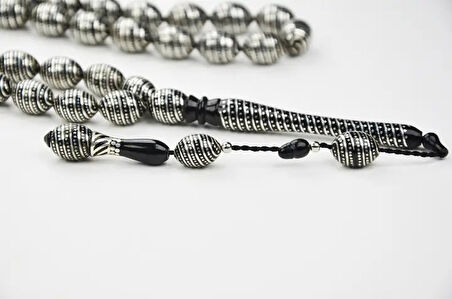 Nokta-i Süveyda Gümüş İşleme Badem Kesim Oltu Taşı Tespih