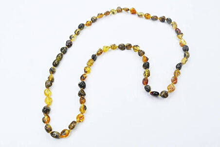 Anadolu Işıltısı Doğal Kesim Damla Kehribar Yetişkin Kolye