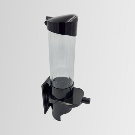 Karton Bardaklara Uyumlu Sebil Bardaklık Dispenser Butonlu Siyah