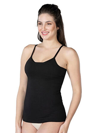 Siyah Emay 1412 Modal Cotton Kaplı Atlet