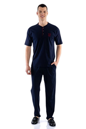D's Damat 02000 Kısa Kol 3'lü Erkek  Pijama Takımı