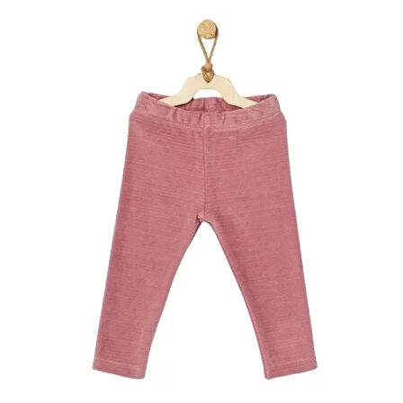 Street Style Kadife Bebek Pantolon Dark Pink