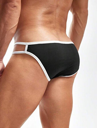 Erkek  Beyaz Biyeli Slip İç Giyim