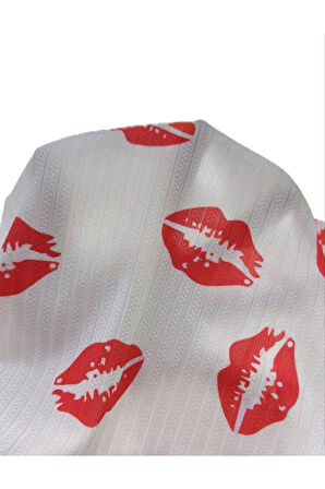 Kiss Öpücük Beyaz Şortlu Takım