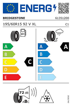Bridgestone Weather Control A005 Evo 195/60R15 92V XL M+S 3PMSF ( Yıl: 2024 )