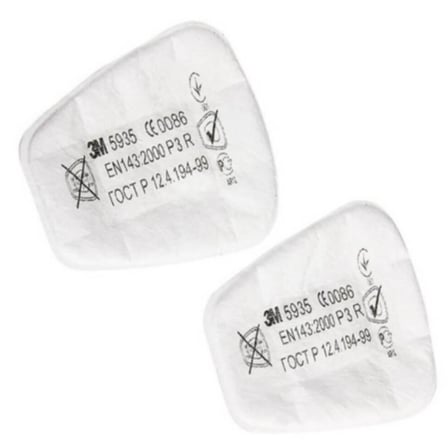 3M 5935 P3 Toz ve Sis Filtre Pedi - 5 Çift (10 Adet)