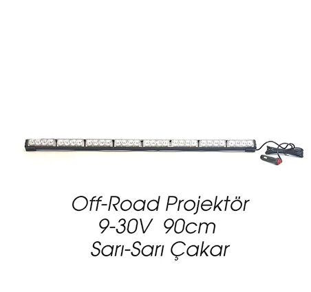 Off Road 9-30V 90cm Sarı-Sarı Çakar Foksiyon