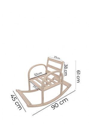 Şirin Ahşap Sallanan Sandalye Dinlenme Koltuğu Şirin Baba - Çocuklar Içindir.