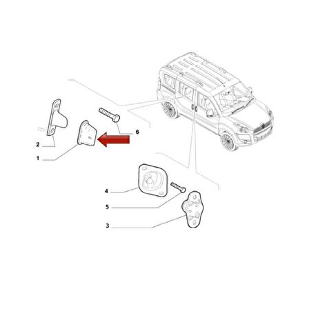 FIAT Fiorino Sürgülü Kapı Kilit Pimi Karşılık Takozu 2008-2020