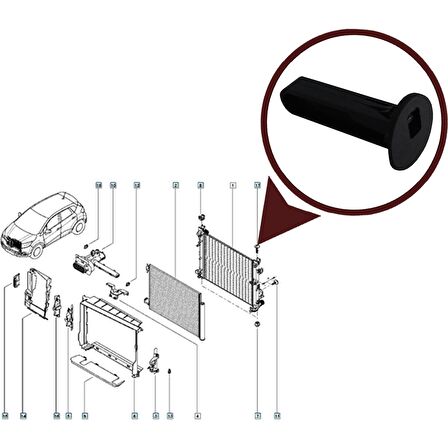 DACIA Duster Radyatör Pimi 2010-2020 1 Adet 214450001R