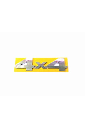 UNIVERSAL 4X4 Bagaj Yazısı Nikel 145mm-37mm 