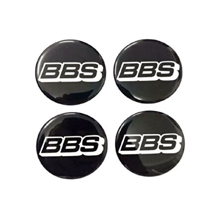 BBS Jant Göbek Arması Siyah Yapıştırma 56mm 4 Adet