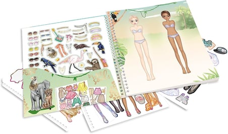 Depesche TOPModel Dress Me Up Safari Moda Tasarım Sticker Kitabı 220+ Sticker