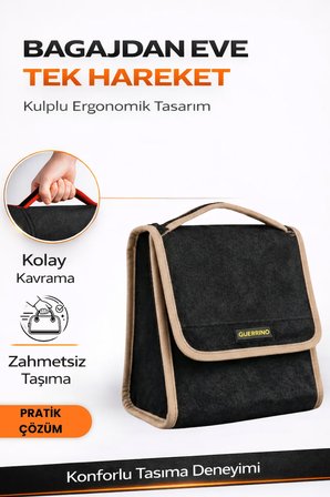 Oto Bagaj Organizer Bagaj Çantası S Boy Kaymaz Cırt Bantlı Velur Kompakt Düzenleyici - SCNTXY6