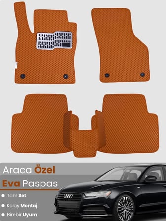AUDİ A6 (2012-2018) Uyumlu EVA Paspas Tam Set–Araca Özel,Su Geçirmez,Hızlı ve Kolay Montaj 2116