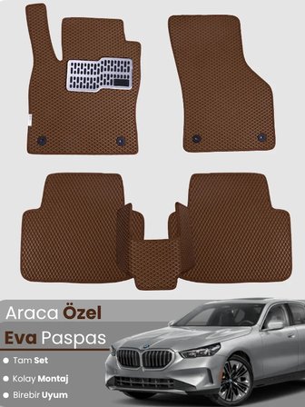 BMW 5 SERİSİ G30 SEDAN (2017-2025) Uyumlu EVA Paspas Tam Set–Araca Özel,Su Geçirmez 2642
