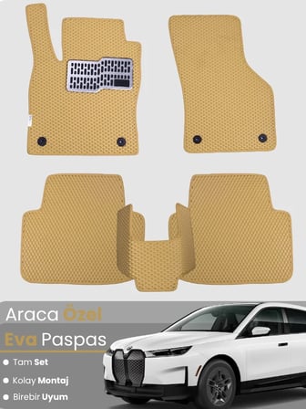 BMW İX (2022-2025) Uyumlu EVA Paspas Tam Set–Araca Özel,Su Geçirmez,Hızlı ve Kolay Montaj 2729