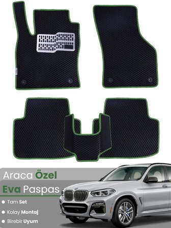 BMW X3 G01 (2017-2024) Uyumlu EVA Paspas Tam Set–Araca Özel,Su Geçirmez,Hızlı ve Kolay Montaj 2853