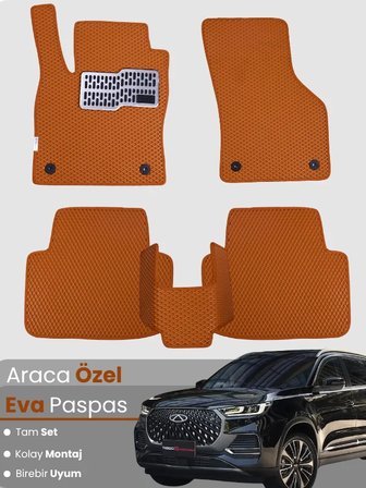 CHERY TİGGO 8 PRO MAX (2024-2025) Uyumlu EVA Paspas Tam Set–Araca Özel,Su Geçirmez,Kolay Montaj 2980