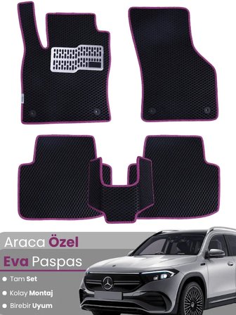 Mercedes Benz EQB (2021-2025) Uyumlu EVA Paspas Tam Set–Araca Özel Tasarım,Su Geçirmez,Kolay Montaj 1244