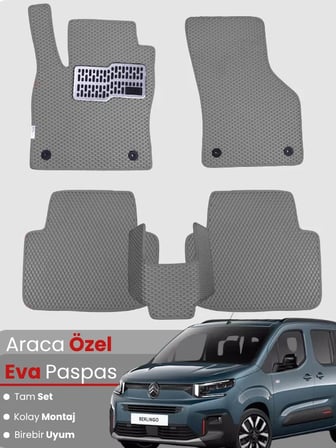 CİTROEN BERLİNGO (2024-2025) Uyumlu EVA Paspas Tam Set–Araca Özel,Su Geçirmez,Kolay Montaj 3487