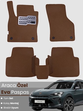 CUPRA FORMENTOR (2024-2025) Uyumlu EVA Paspas Tam Set–Araca Özel,Su Geçirmez,Kolay Montaj 3614