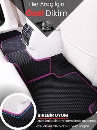 DACİA LODGY 5 KİŞİLİK (2012-2022) Uyumlu EVA Paspas Tam Set–Araca Özel,Su Geçirmez,Kolay Montaj 3728