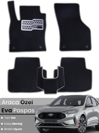 FORD KUGA 3 (2019-2024) Uyumlu EVA Paspas Tam Set–Araca Özel,Su Geçirmez,Kolay Montaj 4557