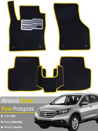HONDA CRV 4 (2012-2017) Uyumlu EVA Paspas Tam Set–Araca Özel,Kolay Montaj,Su Geçirmez 4902
