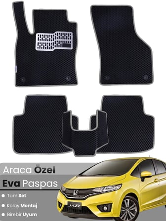 HONDA JAZZ HATCHBACK (2012-2014) Uyumlu EVA Paspas Tam Set–Araca Özel,Kolay Montaj 4971